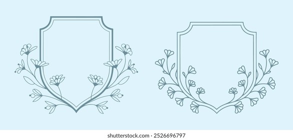 Floral Wedding monogram Wappen Design. Vintage Hochzeit Monogramm Design. Erste Hochzeit.
