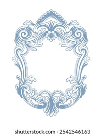 Floral Wedding monogram crest design. Vintage wedding monogram design. Vintage baroque frame engraving border floral retro wedding crest 