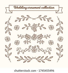 Floral wedding ornament collection design