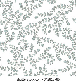 Floral wedding seamless pattern with rose bud