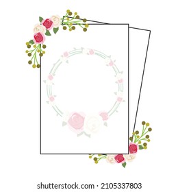 floral wedding template illustration design suitable for decoration and template