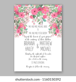 Floral wedding vector invitation background peony rose chrysanthemum anemone 