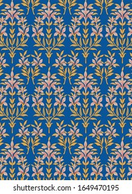 Floral white background repeat pattern