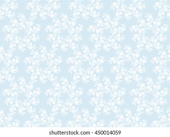 Floral white lace pattern on a gray background