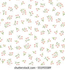 Floral white pattern. Flower seamless background. Spring flourish bouquet textured ornament