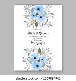 Floral white rose greenery wedding invitation or bridal shower card vector template peony anemone