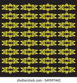 Floral Wing Pattern vector illustration, Southeast Asia Art Design