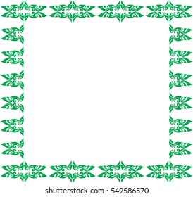 Floral Wings Frame vector illustration, Southeast Asia Art Design