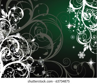floral winter background