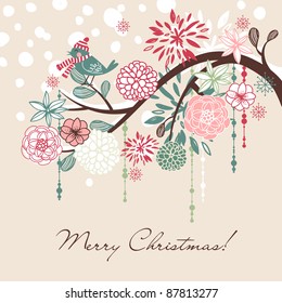 Floral Winter background.