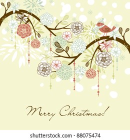Floral Winter background.