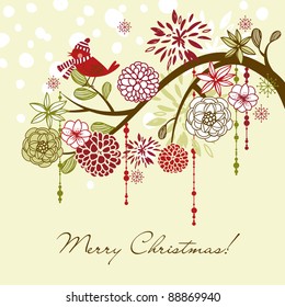 Floral Winter background.