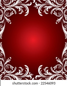 Floral winter background vector