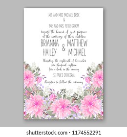 Floral winter background for wedding invitation, christmas party invitation, baby shower invitation bridal shower invitation vector template. Anemone peony poppy poinsettia fir pine branch wreath