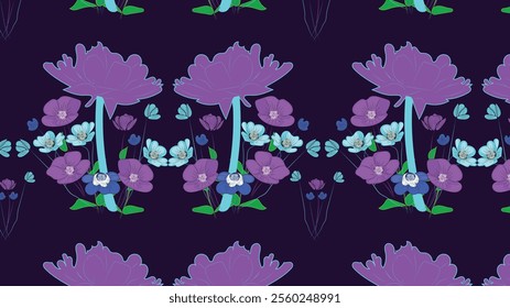 Floral Winter mandala motif Large-Scale Florals: Bold, oversized floral patterns .They give a dramatic and modern aesthetic, making them ideal for wallpapers, textiles, and fashion
