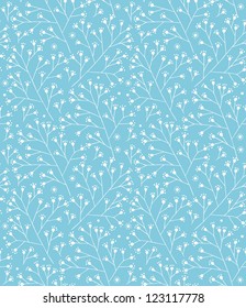Patrón de invierno floral. Ramas decorativas fondo transparente