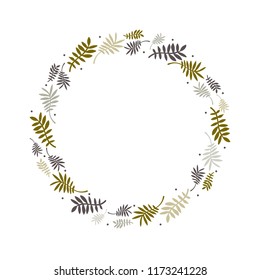 Floral wreath decoration vector