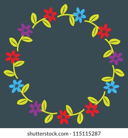 Floral wreath with decorative flowers