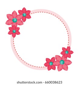 floral wreath decorative icon