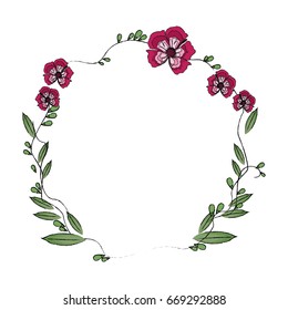 floral wreath flowers decoration image