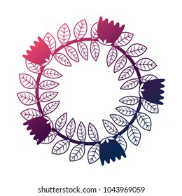 floral wreath flowers and leaves foliage decoration