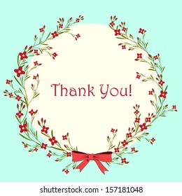 Floral wreath frame vector