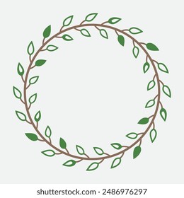 floral wreath frame Vector fully editable