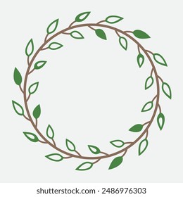 floral wreath frame Vector fully editable