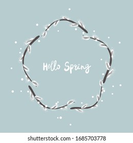 Blumenkranz. Hallo-Frühlingshintergrund