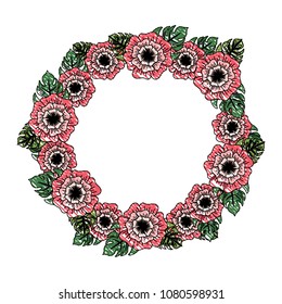 floral wreath icon