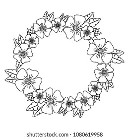 floral wreath icon