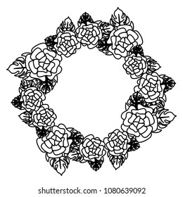 floral wreath icon