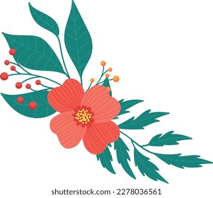 Ilustración De La Ilustración De La Ilustración Floral Para El Elemento Decoración