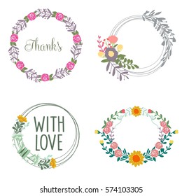 floral wreath isolated