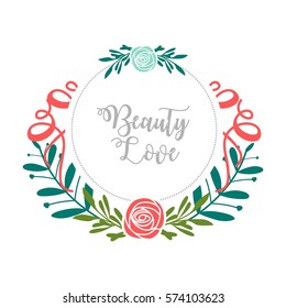 floral wreath isolated