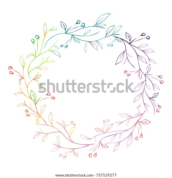 floral wreath isolated on white
