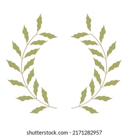 Floral wreath with leaves for wedding, Wreaths depicting an award, achievement