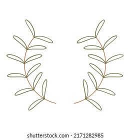 Floral wreath with leaves for wedding, Wreaths depicting an award, achievement
