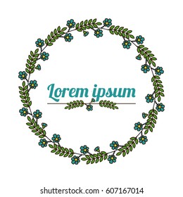 Floral wreath. Natural flower frame.