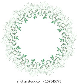 Floral wreath on white background. 