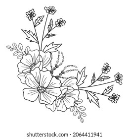Floral Wreath Plant Arrangement Decorative Ornament Save the Date Invitation
