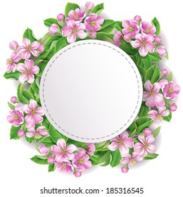 Floral wreath with space for text.