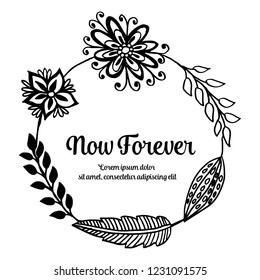 floral wreath with summer flowers vector art