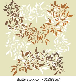 Floral wreath - vector illustration