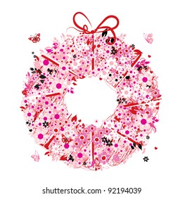 Floral wreath for your design