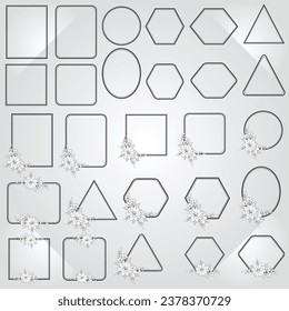 Floral wreaths, big set of floral round frames vector illustration. Perfect for invitations, greeting cards, quotes, blogs, Wedding Frames, posters and more