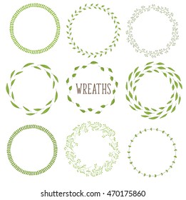 Floral wreaths, vector