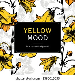 Floral yellow mood. Fully editable vector pattern background. EPS 10 