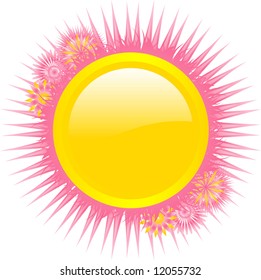 Floral yellow tag