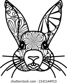 Floral Zen Tangle Bunny File is suitable for t-shirt, laser cutting, sublimation, hobby, cards, invitations, website or crafts projects. Perfect for magazine, news papers, posters, headers etc.